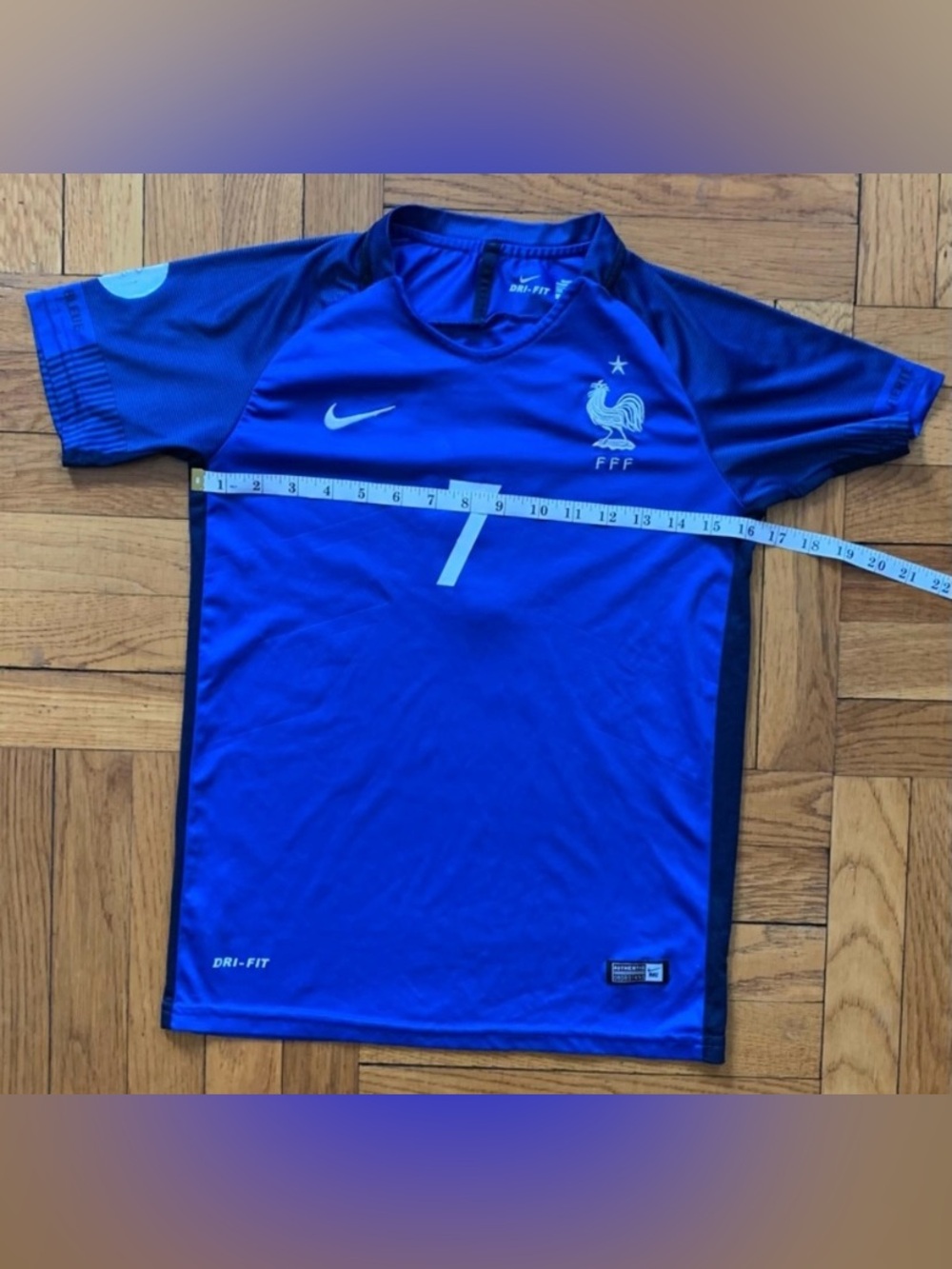 Nike France Soccer Blue Jersey Number 7 - Picture 3 of 14